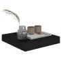 Floating wall shelf 2 units black MDF 23x23.5x3.8 cm by vidaXL, Shelves and shelves - Ref: Foro24-323824, Price: 21,42 €, Dis...
