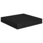 Floating wall shelf 2 units black MDF 23x23.5x3.8 cm by vidaXL, Shelves and shelves - Ref: Foro24-323824, Price: 21,42 €, Dis...