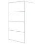 Mampara de ducha vidrio ESG transparente blanco 115x195 cm de , Paredes y mamparas de ducha - Ref: Foro24-152143, Precio: 170...