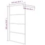 Duschwand aus transparentem weißem ESG-Glas 115x195 cm von , Duschwände und Duschwände - Ref: Foro24-152143, Preis: 169,96 €,...