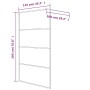 Duschwand aus transparentem weißem ESG-Glas 115x195 cm von , Duschwände und Duschwände - Ref: Foro24-152143, Preis: 172,82 €,...