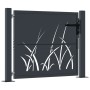 Gartentor aus anthrazitgrauem Stahl mit Grasdesign, 105x80 cm. von , Gartentore - Ref: Foro24-153166, Preis: 215,08 €, Rabatt: %