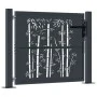 Puerta de jardín acero gris antracita diseño bambú 105x105 cm de , Puertas de jardín - Ref: Foro24-153179, Precio: 209,55 €, ...