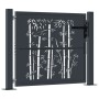 Puerta de jardín acero gris antracita diseño bambú 105x105 cm de , Puertas de jardín - Ref: Foro24-153179, Precio: 210,26 €, ...