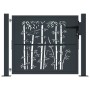 Puerta de jardín acero gris antracita diseño bambú 105x105 cm de , Puertas de jardín - Ref: Foro24-153179, Precio: 210,26 €, ...