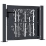 Puerta de jardín acero gris antracita diseño bambú 105x105 cm de , Puertas de jardín - Ref: Foro24-153179, Precio: 210,26 €, ...