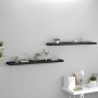 Schwebende Wandregale 2 Stück MDF schwarz 120x23,5x3,8 cm von vidaXL, Regale und Regale - Ref: Foro24-323842, Preis: 47,58 €,...
