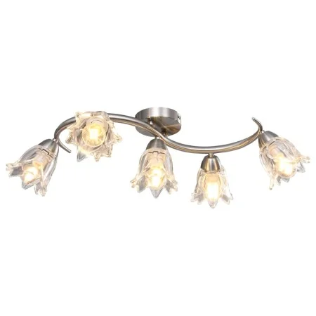 Ceiling lamp with tulip-shaped glass shades, 5 E14 light bulbs. by , ceiling lights - Ref: Foro24-289233, Price: 59,59 €, Dis...