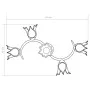 Ceiling lamp with tulip-shaped glass shades, 5 E14 light bulbs. by , ceiling lights - Ref: Foro24-289233, Price: 59,59 €, Dis...