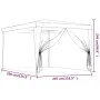 Party tent with 4 green HDPE mesh walls 3x4 m by , Tents and gazebos - Ref: Foro24-319233, Price: 98,87 €, Discount: %