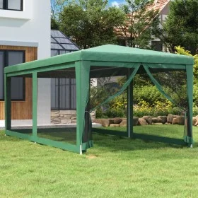 Party tent with 6 green HDPE mesh walls 3x6 m by , Tents and gazebos - Ref: Foro24-319238, Price: 136,86 €, Discount: %