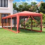Partyzelt mit 10 Wänden aus rotem HDPE-Netzstoff, 3x12 m. von , Zelte und Pavillons - Ref: Foro24-319250, Preis: 194,41 €, Ra...