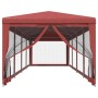 Partyzelt mit 10 Wänden aus rotem HDPE-Netzstoff, 3x12 m. von , Zelte und Pavillons - Ref: Foro24-319250, Preis: 194,41 €, Ra...