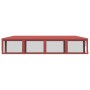 Party tent with 10 red HDPE mesh walls 3x12 m by , Tents and gazebos - Ref: Foro24-319250, Price: 194,41 €, Discount: %