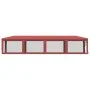 Party tent with 10 red HDPE mesh walls 3x12 m by , Tents and gazebos - Ref: Foro24-319250, Price: 190,97 €, Discount: %