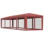 Party tent with 10 red HDPE mesh walls 3x12 m by , Tents and gazebos - Ref: Foro24-319250, Price: 190,97 €, Discount: %