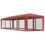 Partyzelt mit 10 Wänden aus rotem HDPE-Netzstoff, 3x12 m. von , Zelte und Pavillons - Ref: Foro24-319250, Preis: 194,41 €, Ra...