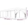 Party tent with 10 red HDPE mesh walls 3x12 m by , Tents and gazebos - Ref: Foro24-319250, Price: 190,97 €, Discount: %