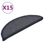 Stair tread carpets 15 units gray and blue 56x17x3 cm by , Stair mats - Ref: Foro24-322364, Price: 48,06 €, Discount: %