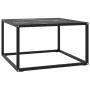 Mesa de centro negra con vidrio de mármol negro 60x60x35 cm de , Mesas de centro - Ref: Foro24-322874, Precio: 65,86 €, Descu...