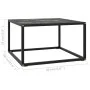 Mesa de centro negra con vidrio de mármol negro 60x60x35 cm de , Mesas de centro - Ref: Foro24-322874, Precio: 65,86 €, Descu...