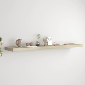 Oak color MDF floating wall shelf 120x23.5x3.8 cm by vidaXL, Shelves and shelves - Ref: Foro24-323883, Price: 34,21 €, Discou...