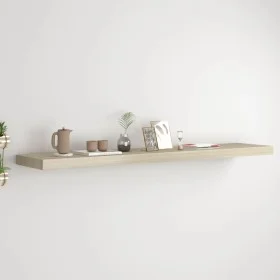 Oak color MDF floating wall shelf 120x23.5x3.8 cm by vidaXL, Shelves and shelves - Ref: Foro24-323883, Price: 36,03 €, Discou...
