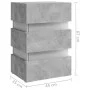 Bedside table with LED lights, engineered wood in gray concrete, 45x35x67 cm by , Nightstands - Ref: Foro24-326844, Price: 12...