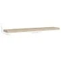 Oak color MDF floating wall shelf 120x23.5x3.8 cm by vidaXL, Shelves and shelves - Ref: Foro24-323883, Price: 36,03 €, Discou...