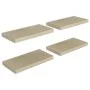 Floating wall shelves 4 pcs black MDF 50x23x3.8 cm by vidaXL, Shelves and shelves - Ref: Foro24-323873, Price: 55,97 €, Disco...