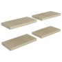 Schwebende Wandregale, 4 Stück, schwarzes MDF, 50 x 23 x 3,8 cm von vidaXL, Regale und Regale - Ref: Foro24-323873, Preis: 57...