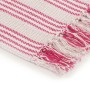 Gestreifte rosa-weiße Baumwolldecke 220x250 cm von , Decken - Ref: Foro24-245326, Preis: 37,10 €, Rabatt: %