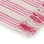 Manta a rayas de algodón rosa y blanco 220x250 cm de , Mantas - Ref: Foro24-245326, Precio: 34,28 €, Descuento: %