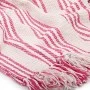 Manta a rayas de algodón rosa y blanco 220x250 cm de , Mantas - Ref: Foro24-245326, Precio: 34,28 €, Descuento: %