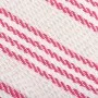Manta a rayas de algodón rosa y blanco 220x250 cm de , Mantas - Ref: Foro24-245326, Precio: 34,28 €, Descuento: %