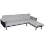 Schlafsofa in L-Form, schwarz und grauer Stoff. von , Sofas - Ref: Foro24-244334, Preis: 458,49 €, Rabatt: %
