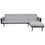 L-shaped sofa bed in black and gray fabric by , Sofas - Ref: Foro24-244334, Price: 450,73 €, Discount: %