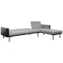 L-shaped sofa bed in black and gray fabric by , Sofas - Ref: Foro24-244334, Price: 450,73 €, Discount: %