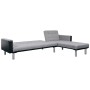 Schlafsofa in L-Form, schwarz und grauer Stoff. von , Sofas - Ref: Foro24-244334, Preis: 458,49 €, Rabatt: %