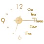 3D wall clock with modern golden design 100 cm XXL by , Wall clocks - Ref: Foro24-325154, Price: 18,08 €, Discount: %