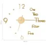 3D wall clock with modern golden design 100 cm XXL by , Wall clocks - Ref: Foro24-325154, Price: 17,77 €, Discount: %