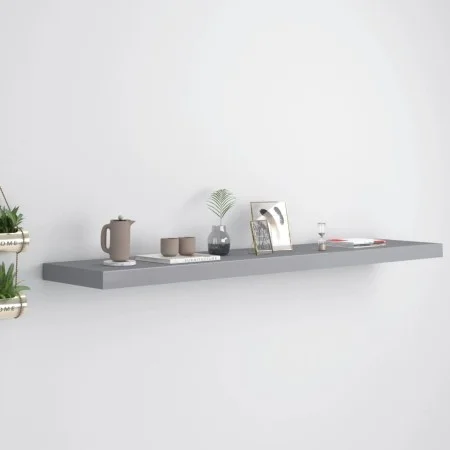 Gray MDF floating wall shelf 120x23.5x3.8 cm by vidaXL, Shelves and shelves - Ref: Foro24-323862, Price: 36,53 €, Discount: %