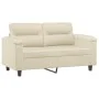 3-piece faux leather cream sofa set with cushions by , Sofas - Ref: Foro24-3202368, Price: 528,79 €, Discount: %
