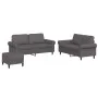 3-piece gray faux leather sofa set with cushions by , Sofas - Ref: Foro24-3202157, Price: 488,32 €, Discount: %
