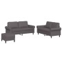 Sofagarnitur mit 3-teiligen Kissen aus grauem Kunstleder. von , Sofas - Ref: Foro24-3202157, Preis: 495,79 €, Rabatt: %
