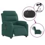 Sillón reclinable de masaje eléctrico tela verde oscuro de , Sillones - Ref: Foro24-3204974, Precio: 302,61 €, Descuento: %