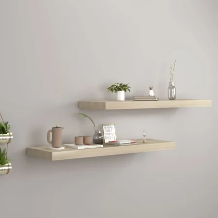Floating wall shelves 4 pcs MDF oak color 80x23.5x3.8cm by vidaXL, Shelves and shelves - Ref: Foro24-323878, Price: 49,16 €, ...