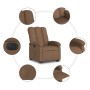 Electric reclining and lifting armchair in brown fabric by , Armchairs - Ref: Foro24-3204120, Price: 299,93 €, Discount: %