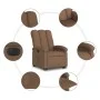 Electric reclining and lifting armchair in brown fabric by , Armchairs - Ref: Foro24-3204120, Price: 324,92 €, Discount: %