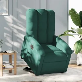 Sillón eléctrico reclinable elevable de tela verde oscuro de , Sillones - Ref: Foro24-3204122, Precio: 325,67 €, Descuento: %